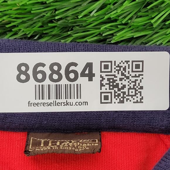 Vintage Y2K MOD Blank Sweatshirt Womens Small 18x22 Red Raglan - Picture 8 of 13